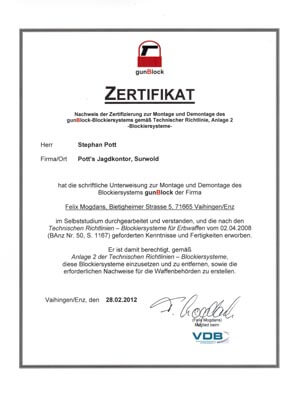 zertifikat_gunblock_300x400 Zertifikat Erbwaffensicherung Gunblock